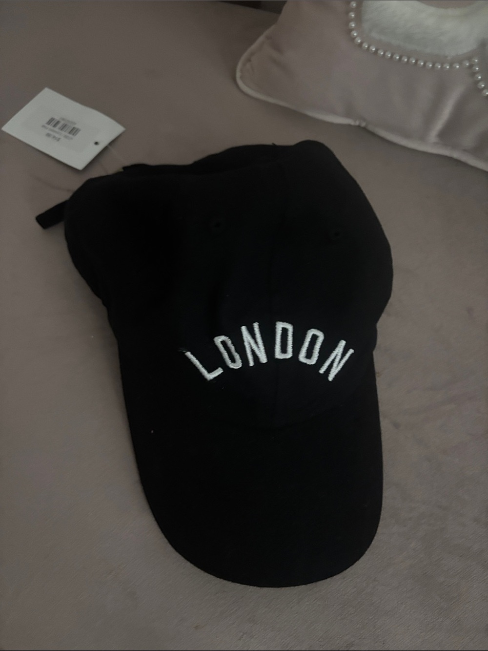 Black London Baseball Cap Hat